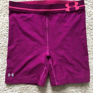 Under Armor spandex shorts size small, fuschia